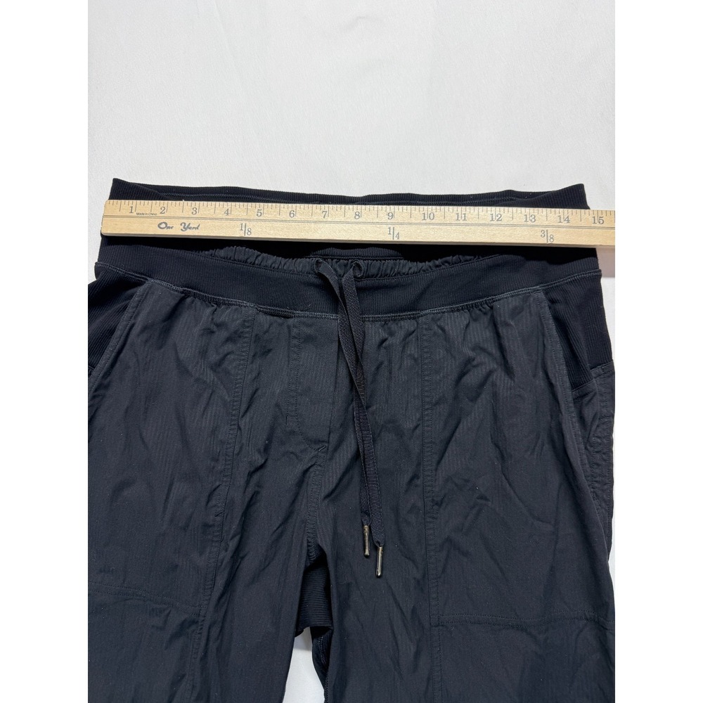Lululemon Dance Studio Mid Rise Cropped Pants Womens 8 Black Stretch Cinched Hem - Picture 4 of 10